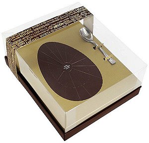 Caixa Ovo de Colher de 350g - Classic Ouro Marrom Cód 1414 - 05 unidades - Ideia Embalagens - Rizzo Embalagens