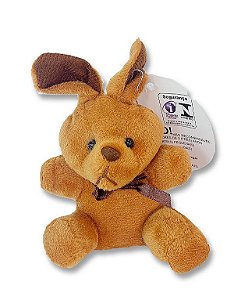 Chaveiro Coelho de Pelúcia Decorativo Marrom Claro - 01 unidade - Rizzo Embalagens