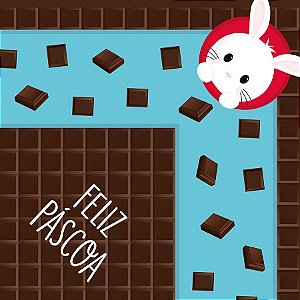 Saco Express 32x32cm para Ovos de 150g a 200g - Choco Bit Azul - 05 unidades - Cromus Páscoa -