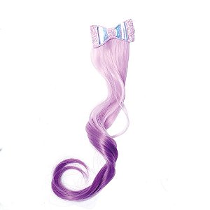 Acessório Carnaval - Enfeite de Cabelo - Mecha com Laço - Lilás - 01 UN - Cromus - Rizzo