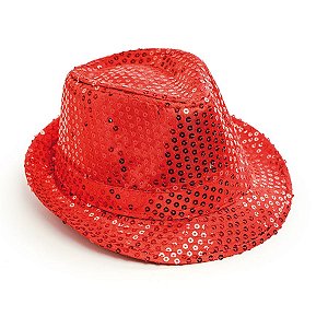 Fantasia Carnaval - Chapéu - Vermelho - Com LED - 01 UN - Cromus -