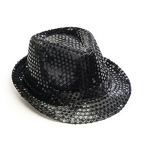 Fantasia Carnaval - Chapéu - Preto - Com LED - 01 UN - Cromus -