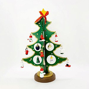 Enfeite de Madeira Árvore de Natal - 20cm  - 1 unidade - Artlille - Rizzo
