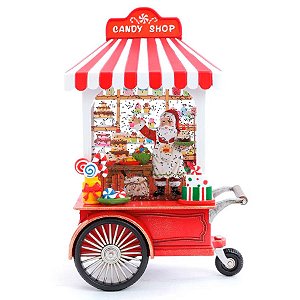 Carrinhos Doces Noel com LED - 3AA - Cromus Natal - 1 unidade - Rizzo