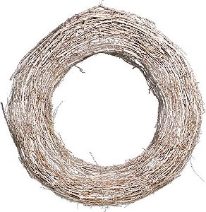Guirlanda Decorativa de Rattan Nevada Branca - Tamanho M - Cromus Natal - 1 unidade - Rizzo