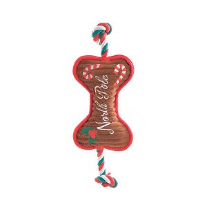 Brinquedo para Pet de Natal - Osso Marrom - 43cm - 1 unidade - Cromus - Rizzo