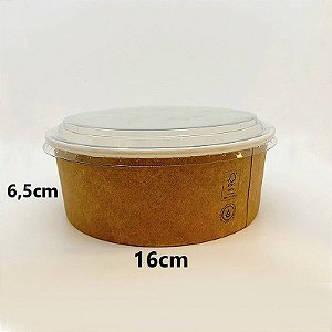 Pote de Papel Kraft - 5 Unidades - Ref KB05 - Kraft Bowls - Rizzo