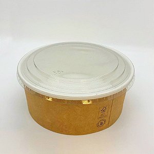 Pote de Papel Kraft - 5 Unidades - Ref KB04 - Kraft Bowls - Rizzo