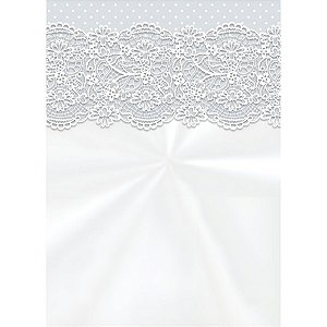 Saco Transparente Decorativo - Renda Branco - 50 unidades - Cromus - Rizzo