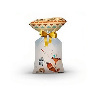 Sacolinha para Lembrancinha - Animais na Floresta - 8 unidades - Junco - Rizzo