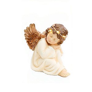 Enfeite de Natal - Anjo Dormindo - Esquerda - 17cm - 1 unidade - Cromus - Rizzo