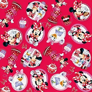 Saco para Presente Decorado - Minnie e Margarida - Cromus - Rizzo