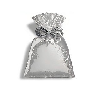 Saco para Presente Metalizado - Prata - Cromus - Rizzo