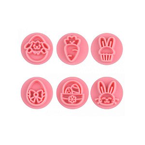 Kit Carimbos Páscoa Brilhante Rosa Bebê - 2 cm - 1 unidade - BlueStar - Rizzo