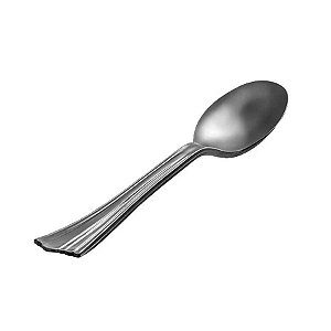 Colher de Sobremesa Prata - 15cm - 12 unidades - Rizzo