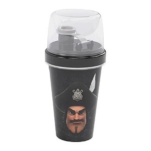 Mini Shakeira com Tampa - Corinthians - 320 ml - 1 unidade - Plasútil - Rizzo