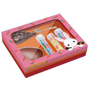 Kit Confeiteiro Coelhinho Sai da Toca Rosa 150g - 1 unidade - Cromus - Rizzo