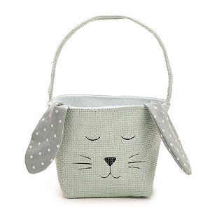 Bolsa Coelho com Rosto e Orelhas Dormindo - Verde Água - 12x18cm - 1 unidade - Cromus - Rizzo