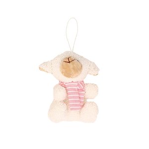 Enfeites de Pendurar Ovelinha com Cachecol de Páscoa Rosa - 11x12,5x7cm - 1 unidade - Cromus - Rizzo