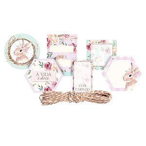 Kit Fechamento para Presentes - Coelha Serena - 13 unidades - Cromus - Rizzo