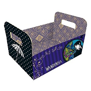 Caixote de Papel Cartão G - Wandinha - 1 unidade - Festcolor - Rizzo