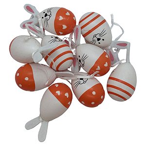 Sacos de Ovos de Codorna Sortidos - Branco e Laranja - 9 unidades - Cromus - Rizzo