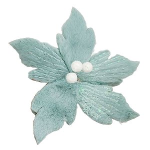 Flor Poinsétia Verde Menta 21cm - 1 unidade - Rizzo