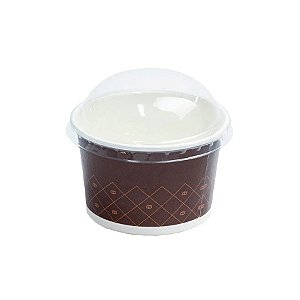 Pote de Papel com Tampa Bolha - Marrom - 95x53mm  - 5 unidades - Sulformas - Rizzo