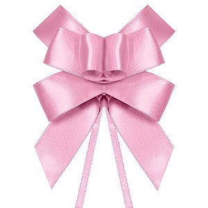 Laço Fácil de Fita de Cetim - Rosa Claro - 22mm - 5 unidades - Progresso - Rizzo