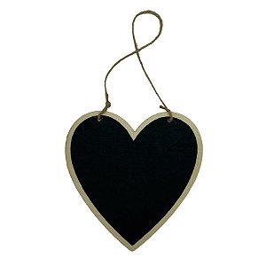 Lousa MDF Coração para Pendurar - 18cm - 1 unidade - Rizzo
