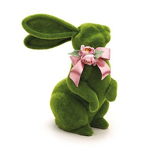 Coelho Decorativo de Grama de Pé - 40cm - 1 unidade - Cromus - Rizzo