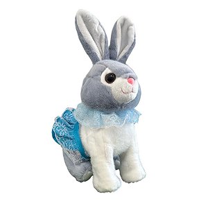 Coelho de Pelúcia com Som em Movimento - Azul - 29cm - 1 unidade - Rizzo