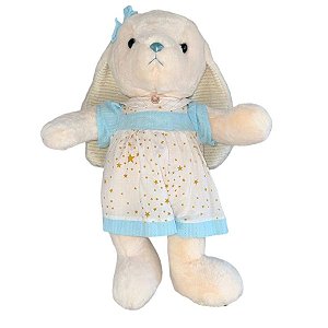 Coelha de Pelúcia com Vestido Estrelado - 50cm - 1 unidade - Rizzo