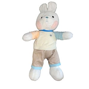 Coelho de Pelúcia com Mangas Coloridas Azul - 62cm - 1 unidade - Rizzo
