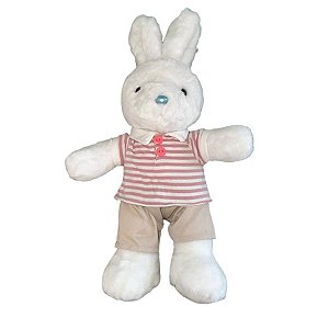 Coelho de Pelúcia Camisa Listrada - 62cm - 1 unidade - Rizzo