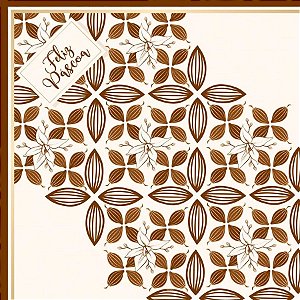 Saco Express 39x39cm para Ovos de 350g a 500g - Flor e Cacau Marfim - 25 unidades - Cromus - Rizzo
