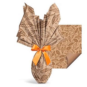 Folha para Ovos de Páscoa Papel Kraft Cacau - 69x89cm - 25 unidades - Cromus - Rizzo