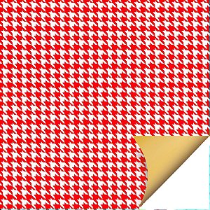 Folha para Ovos de Páscoa Double Face Tweed Vermelho 69x89cm - 25 unidades - Cromus - Rizzo