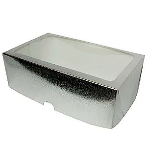 Caixa com Visor S27 (15cmx20cmx6cm) - Prata - 10 unidades - ASSK - Rizzo