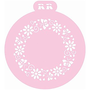 Stencil Flores e Borboletas - Ref: 4093 - 1 unidade - RR Cortadores - Rizzo