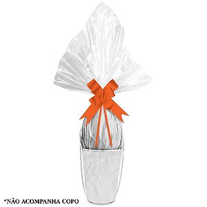 Kit Ovo no Copo Laranja (Saco Express + Papel Chumbo + Laço Fácil) - 1 unidade - Rizzo