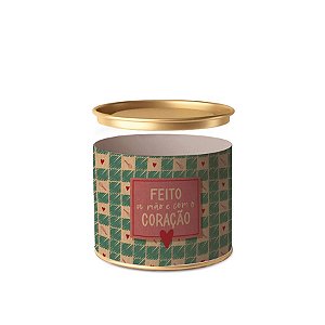 Lata para Doces Rígida - Feito com Mão e com o Coração -  unidades - Rizzo