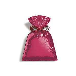 Saco para presente Metalizado - Fucsia - Cromus - Rizzo