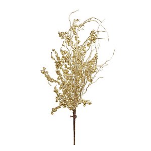 Galho Decorativo - Frutas Douradas - 73cm - 1 unidade - Cromus - Rizzo