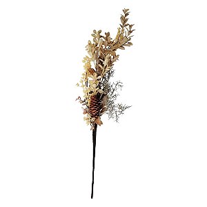 Galho Decorativo - Pinha - 60cm - 1 unidade - Rizzo