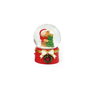 Enfeite Decorativo de Natal - Globo de Neve com Urso - 6cm - 1 unidade - Cromus - Rizzo