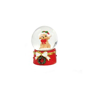 Enfeite Decorativo de Natal - Globo de Neve com Cachorro - 6cm - 1 unidade - Cromus - Rizzo