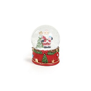 Enfeite Decorativo de Natal - Globo de Neve com Noel - 8cm - 1 unidade - Cromus - Rizzo