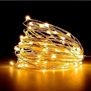Cordão de Led Fio de Fada - Amarelo - 1,80m - 1 unidade - Artlille - Rizzo