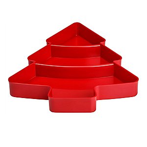 Petisqueira Árvore De Natal - Vermelho - 28cm - 1 unidade - Rizzo